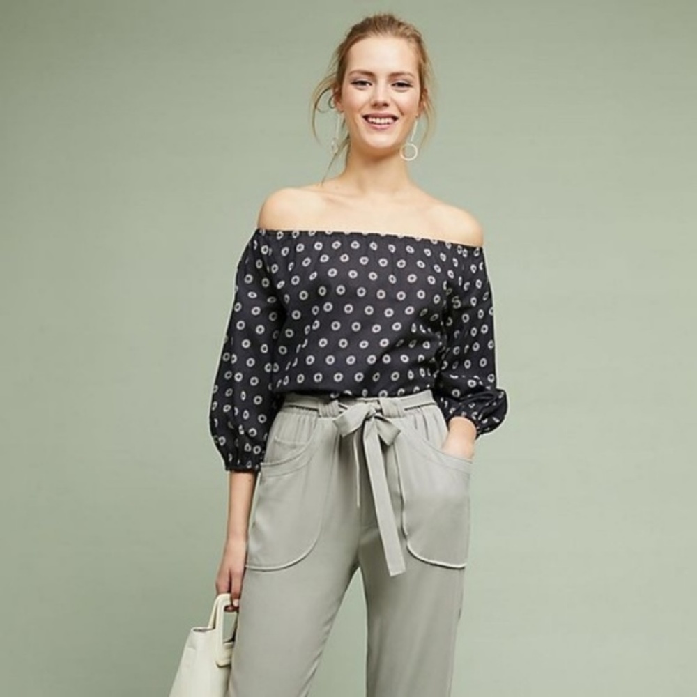 - Anthro Maeve maiden off the shoulder blouse